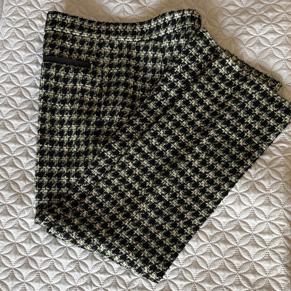 Chic Houndstooth Ankle Length Pants